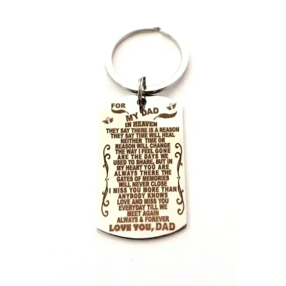 For My DAD IN HEAVEN KEYCHAIN